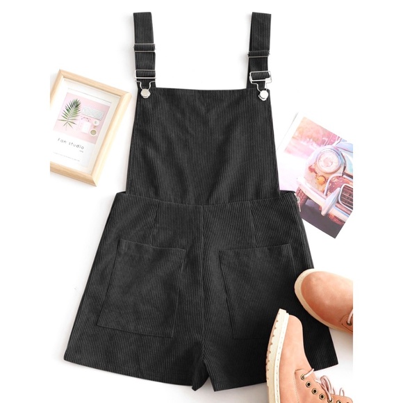 SOLD ZAFUL Dual Pockets Corduroy Pinafore Romper - Picture 8 of 13